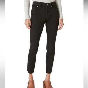 Lucky brand black jeans with raw hem